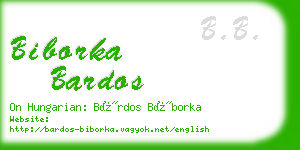 biborka bardos business card
